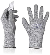 DS Safety Cut Resistant Work Gloves,3D Comfort Stretch Fit, Power Grip, Smart Touch, Thin &amp; Light...