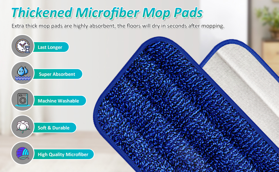spray mop with washable pads