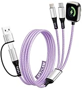 Jogrytece Travel Essentials, 3 in 2 USB A/C Cable for iPhone 17 Charger/iWatch Charger/IP, Braide...