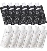 PACKISM Travel Pouches for Toiletries - 12 Pack Leak Proof 3oz TSA Approved Travel Squeeze Pouche...