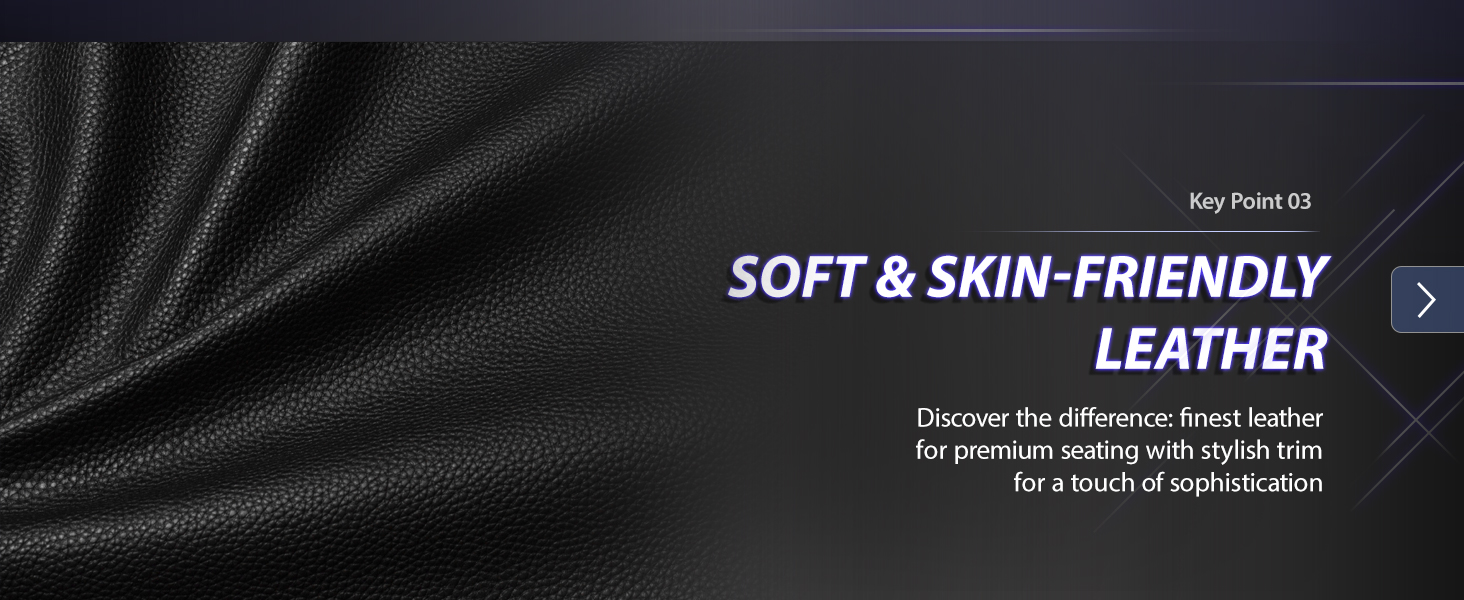 Premium chair with soft and skin-friendly leather