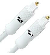 EMK White Optical Audio Cable, Optical Cable Digital SPDIF Toslink Optical Cable White Optical Co...