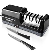 Enutogo Knife Sharpener, Professional 3-Stage Electric Knife Sharpener for Kitchen Knives, 100% D...