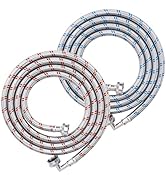 TICONN 4FT Washing Machine Hoses Set, 2 Pack EPDM Core Braided Stainless Steel Burst-Proof Washer...