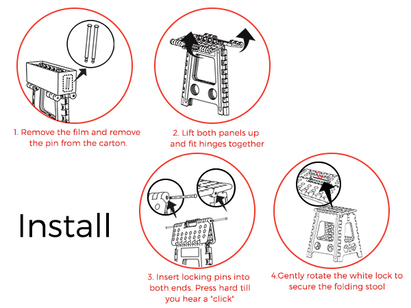 folding step stools INSTALL