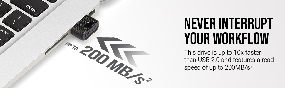 PNY Elite-X Fit USB 3.1 64GB Flash Drive - Never Interrupt Your Workflow