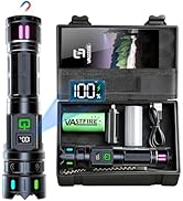 VASTERFIRE Rechargeable Flashlights 10000 High Lumens, 30W Super Bright LED Flashlight with LCD D...