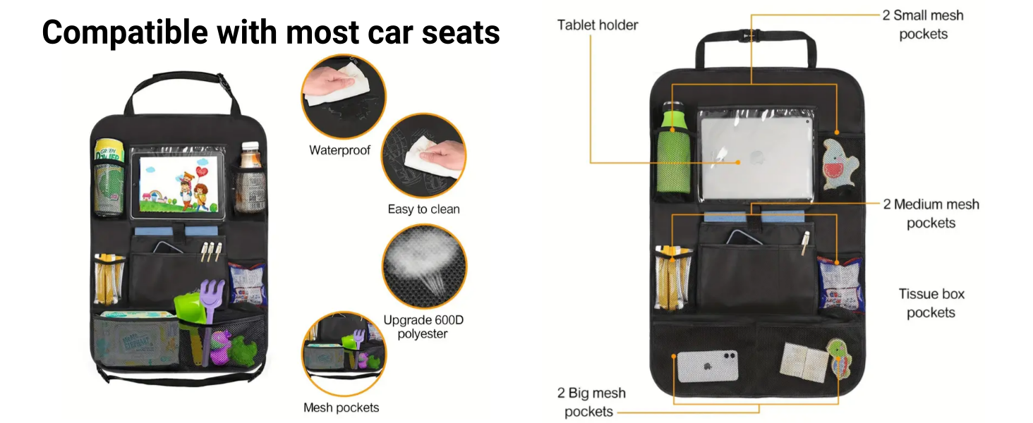 camrest haning backseat organizer 2p set 3
