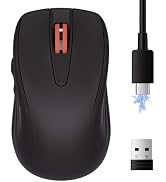 wegear WL500 Rechargeable Silent Wireless Mouse, Quiet Click, 2.4G USB Cordless Computer Mouse wi...