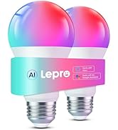Lepro B2 AI Smart Light Bulbs - 1100LM WiFi &amp; Bluetooth RGBWW Color Changing LED Bulb, Works with...