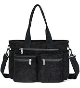 YDF Corduroy Tote Bag for Women Top Handle Crossbody Purse Travel Shoulder Bag Work Handbag Every...