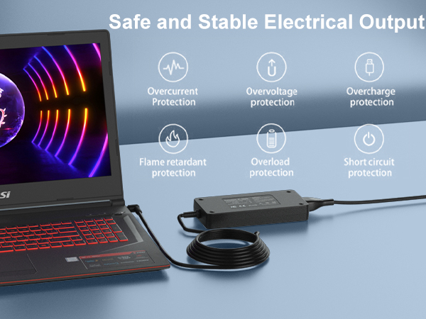 180W Charger Compatible with MSI Thin GF63 GF65 Stealth GS65 GS63 GS65 GS73 GS75 GS60 GF72