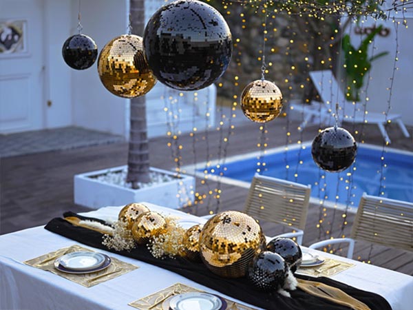 Disco Ball Set Champagne Gold