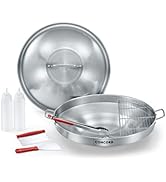 CONCORD Stainless Steel 8 Piece 22" Comal Cookware Set. Comales Discada Set