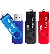 32GB Flash Drive ENUODA 3 Pack Thumb Drives Swivel Design USB 2.0 Memory Stick Jump Drive Pen Dri...