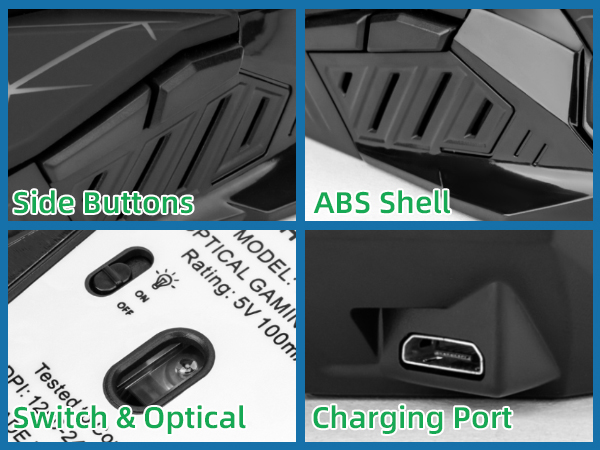 gaming mouse with side button