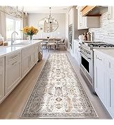 Madane Runner Rug 2x8, Washable Hallway Runner Rugs, Non-Slip Low-Pile Soft Kitchen Rug Runner La...