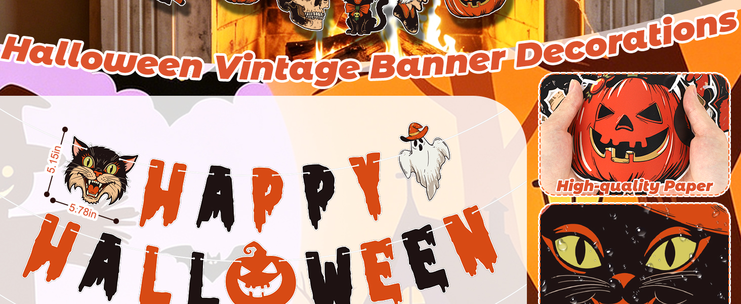 Halloween banners inside