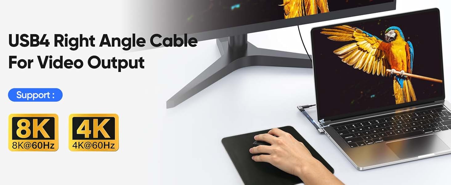 usb 4 cable right angle connector