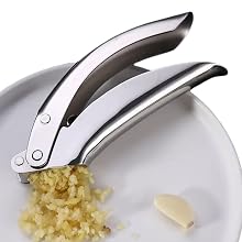 crusher , peeler Crush Garlic Fast with our Stainless Steel Garlic Press