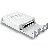 Poe Extender, 1 in 4 Out PoE+ Repeater, 10/100Mbps, Extends 250m, 60W Comply with IEEE802.3af/at ...