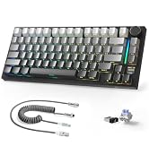 Attack Shark X820Ultra Wireless 75% Mechanical Gaming Keyboard with Screen &amp; Knob Hot Swappable 2...