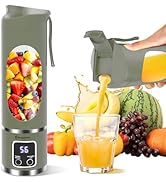 Portable Blender Personal Electric USB, 500ML Portable juicer Shakes and Smoothies Blender, Small...