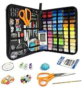JUNING Sewing Kit with Case, Sewing Supplies for Home Travel and Emergency, Kids Machine, Contain...