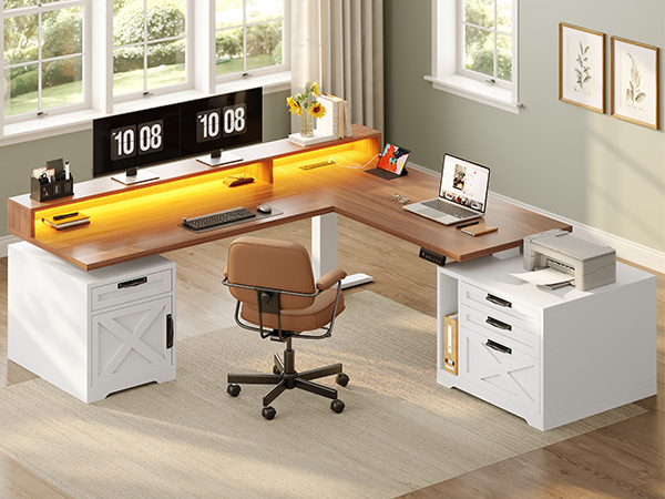 l shaped standing desk