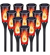 Toodour Solar Lights Outdoor, 10 Pack Solar Torch Lights with Flickering Flame, IP65 Waterproof Y...
