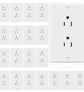 15amp Decorator Receptacle Outlet with Wall Plate