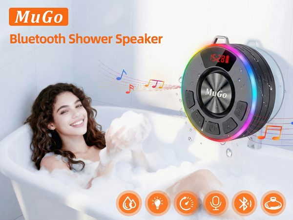 shower speaker bluetooth waterproof