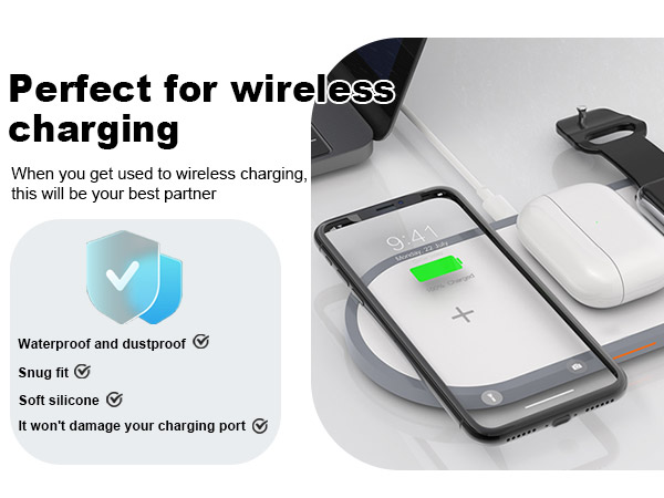 VIWIEU USB-C Port Plug Wireless Charging Friendly