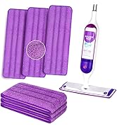 INFICRIME 6 Pack Reusable Microfiber Mop Pads Compatible with Swiffer PowerMop, Power Mop Pads Re...