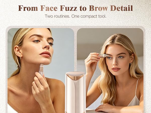 AMURS 2-in-1 facial hair remover and eyebrow trimmer for smooth daily touch-ups.