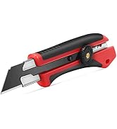 HAUTMEC 25mm Extra Heavy-Duty Utility Knife, Multi-Purpose Snap-off Box Cutter, Ratchet-lock Mech...