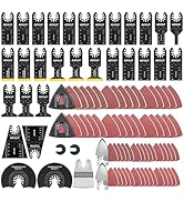 AIFICUT 97Pcs Oscillating Saw Blades Kits Cutting for Wood Plastic Metal Multi Tool Blades Oscill...