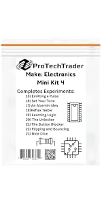 Make: Electronics Mini Kit 4 Educational Electronic Component Pack that Follow Experiments in Charle...