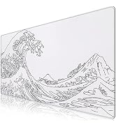 iCasso White Mouse Pad, Extended Gaming Mouse Pad (35.4x15.7 in), Large Stable Rubber Base Mousep...