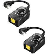 DEWENWILS Outdoor Timer for Lights, Dusk to Dawn Sensor Timer for Electrical Outlet, Weatherproof...