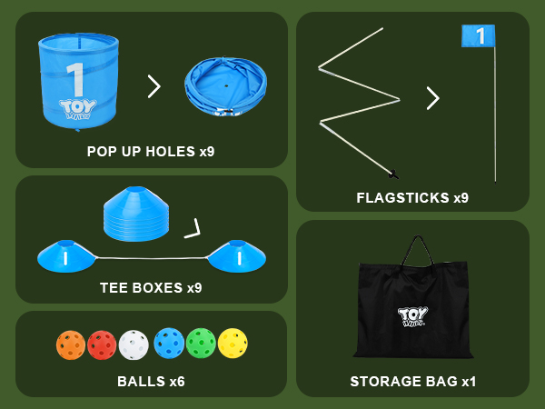Holes Golf Practice Game Flag Chipping Outdoor Indoor Backyard Golf Game PAR 3 Golf Game Golf Gifts