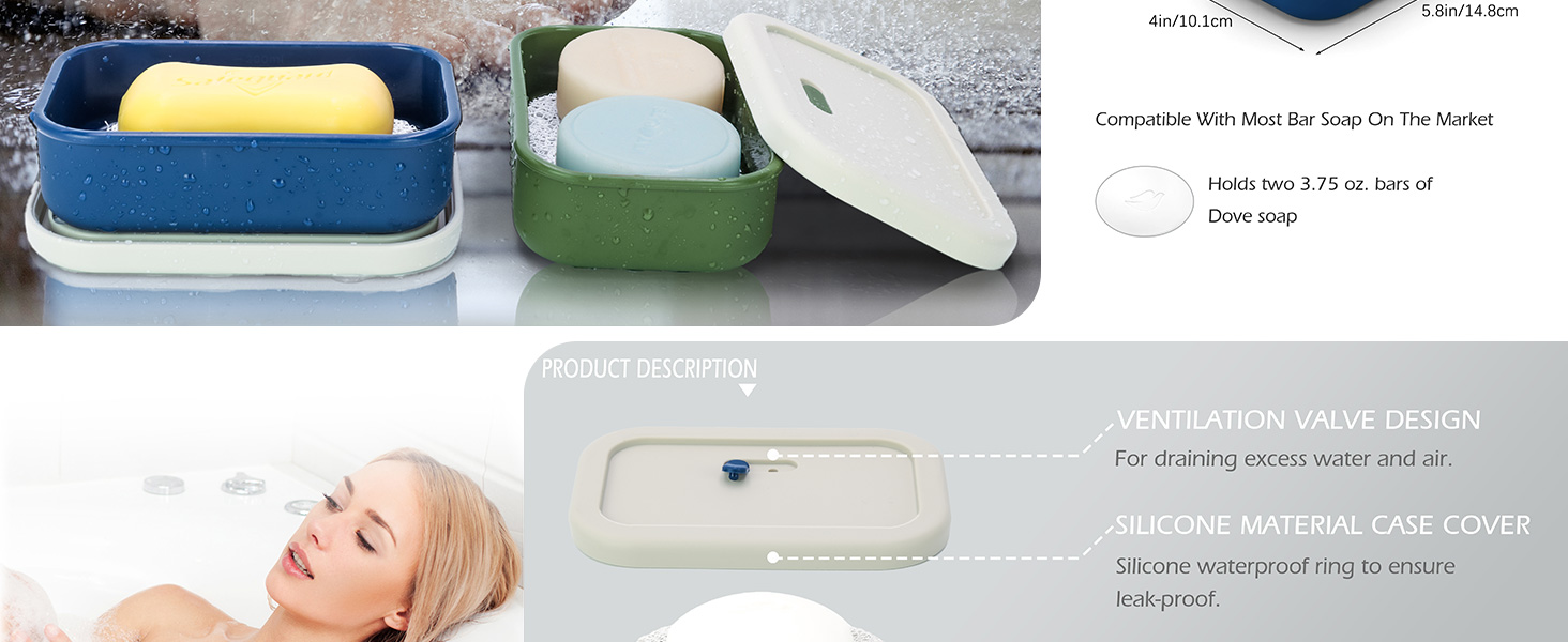Large Leak Proof Travel Soap Case
