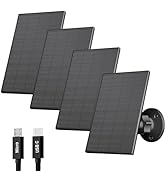 Zivif Solar Panel for Security Camera, 2W USB Solar Panel, Solar Charger Compatible for Rechargea...