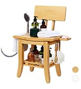 Two-Tier Bamboo Shower Chair