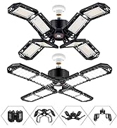 2 Pack LED Garage Light,Super Bright Screw in E26/E27 Ceiling Shop Work Lamp, 150W 15000 Lumen De...