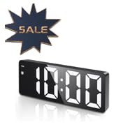 AMIR Digital Alarm Clock, [Upgraded Version] LED Clock for Bedroom, Electronic Desktop Clock with...
