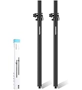Vondynote Set of 2 Speaker Pole for Subwoofer Height Adjustable Fits M20 Threaded Mount and 35mm ...