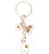 SHTALHST Alpaca Keychain,Stunning Rainbow Keychain Gifts for Women,Bestie Gifts,Friend Keychain. ...