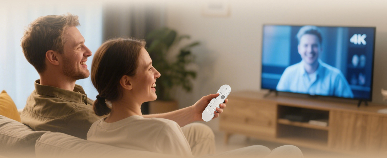 Voice Replacement Remote Control for Chromecast-Google-TV 4K/HD, for Google-TV-Streamer-Remote 4K