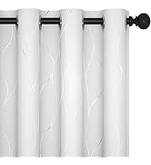 Deconovo Curtains for Living Room, Pattern Blackout Curtains 84 Inches Long | Room Darkening, The...